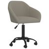 vidaXL Chaises pivotantes &agrave; manger lot de 4 gris clair velours