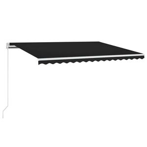 vidaXL Auvent manuel r&eacute;tractable avec LED 450x300 cm Anthracite