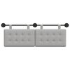 vidaXL T&ecirc;te de lit suspendue Gris nuage 150 x 55 x 5 cm tissu