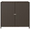 vidaXL Armoire de rangement de jardin marron 83x45x76cm résine tressée