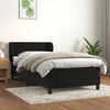 vidaXL Sommier &agrave; lattes de lit et matelas Noir 80x200 cm Velours