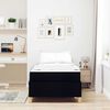 vidaXL Cadre de lit avec matelas Noir 90 x 190 cm tissu