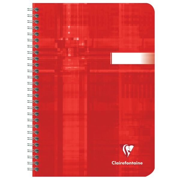Clairefontaine Cahiers &agrave; reliure spiral&eacute;e A5 90 Feuilles carr&eacute;es 5 pcs