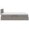 vidaXL Lit avec rangement et matelas avec matelas Taupe 120 x 190 cm