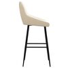 vidaXL Tabouret de bar Cr&egrave;me Velours