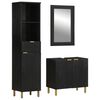 vidaXL Ensemble de meubles salle de bain 3 pcs noir bois d'ing&eacute;nierie