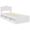 vidaXL Cadre de lit Blanc 75 x 190 cm Bois de pin massif