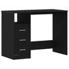vidaXL Bureau avec tiroirs en ch&ecirc;ne noir 102 x 50 x 76 cm bois d'ing&eacute;nierie