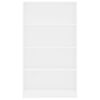 vidaXL Biblioth&egrave;que &agrave; 4 niveaux Blanc 80x24x142 cm Bois d&rsquo;ing&eacute;nierie