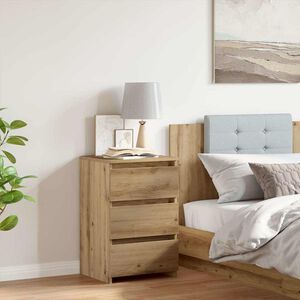 vidaXL Table de chevet ch&ecirc;ne artisanal 40x35x62,5 cm bois d'ing&eacute;nierie