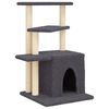 vidaXL Arbre &agrave; chat avec griffoirs en sisal gris fonc&eacute; 83,5 cm