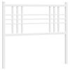 vidaXL T&ecirc;te de lit de remplacement m&eacute;tal blanc 100 cm