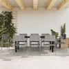 vidaXL Ensemble &agrave; manger de jardin 9pcs gris/noir r&eacute;sine tress&eacute;e/acier