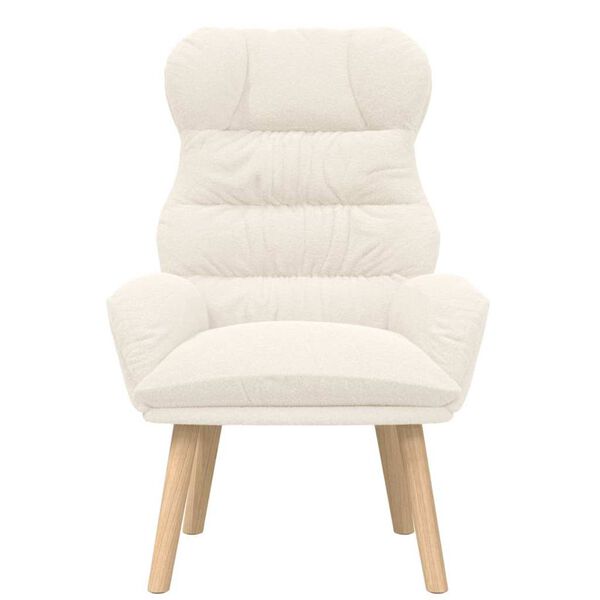 vidaXL fauteuil Crème 69 x 74 x 93 cm Tissu Sherpa