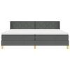 vidaXL Lit &agrave; ressorts avec matelas Gris fonc&eacute; 200 x 200 cm Polyester