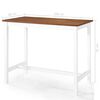 vidaXL Table et chaises de bar 5 pcs Bois massif Marron et blanc