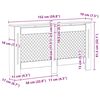 vidaXL Cache-radiateur anthracite 152x19x81,5 cm MDF