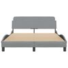 vidaXL Cadre de lit Dover gris clair 120x200 cm tissu