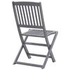 vidaXL Chaises pliables d'ext&eacute;rieur lot de 4 et coussins Bois d'acacia