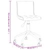 vidaXL Chaises &agrave; manger pivotantes lot de 2 rouge bordeaux velours