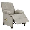 vidaXL Fauteuil de massage Gris clair Similicuir daim