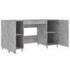 vidaXL Bureau gris b&eacute;ton 140x50x75 cm bois d'ing&eacute;nierie