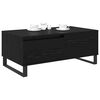 vidaXL Table basse Ch&ecirc;ne noir 90 x 50 x 36,5 cm Bois d'ing&eacute;nierie