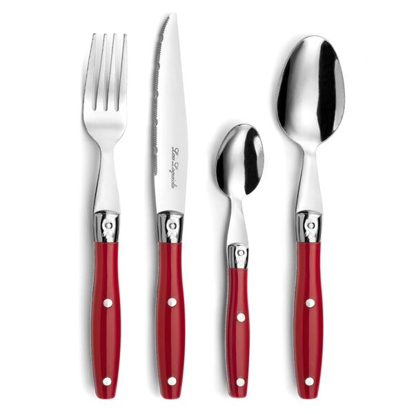Lou Laguiole Ensemble de couverts 24 pcs Comptoir Rouge
