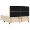 vidaXL Lit &agrave; ressort LED avec matelas Cr&egrave;me 180 x 200 cm tissu