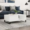 vidaXL Table basse blanc 90x60x35 cm bois d'ing&eacute;nierie
