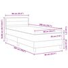 vidaXL Lit &agrave; ressorts avec matelas avec LED Cr&egrave;me 90 x 200 cm tissu