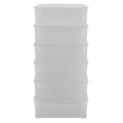 vidaXL Boîtes de rangement en plastique 12 pcs 5 L empilables