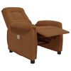 vidaXL Fauteuil de massage Marron Tissu microfibre