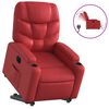 vidaXL Fauteuil inclinable &eacute;lectrique rouge similicuir