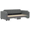 vidaXL Lit de jour avec gigogne sans matelas gris fonc&eacute; 100x200 cm
