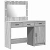 vidaXL Table de Toilette 2 pc Gris 40 x 41 x 75 cm Bois d'ing&eacute;nierie