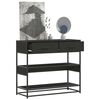 vidaXL Table console noir 90x35x80 cm bois d'ingénierie