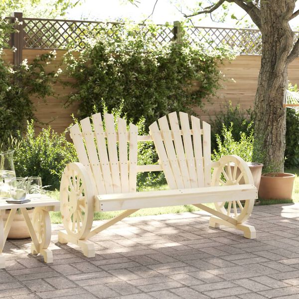 vidaXL Chaise de jardin Adirondack 2 places bois de sapin massif
