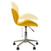 vidaXL Chaises &agrave; manger pivotantes lot de 2 jaune moutarde velours