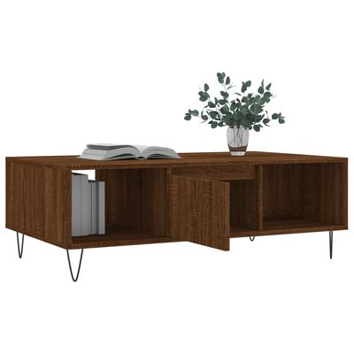 vidaXL Table basse chêne marron 104x60x35 cm bois d'ingénierie