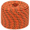 vidaXL Corde de bateau Orange 12 mm 100 m Polypropyl&egrave;ne
