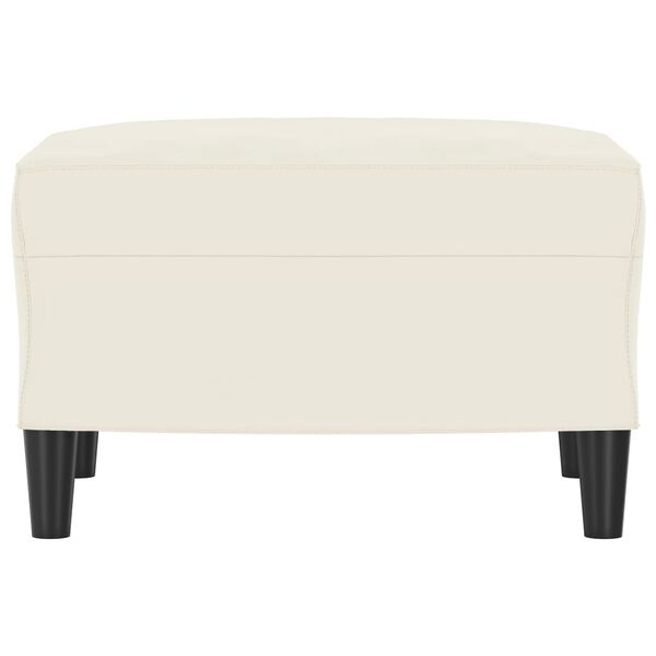 vidaXL Repose-pied Cr&egrave;me 60x50x41 cm Velours