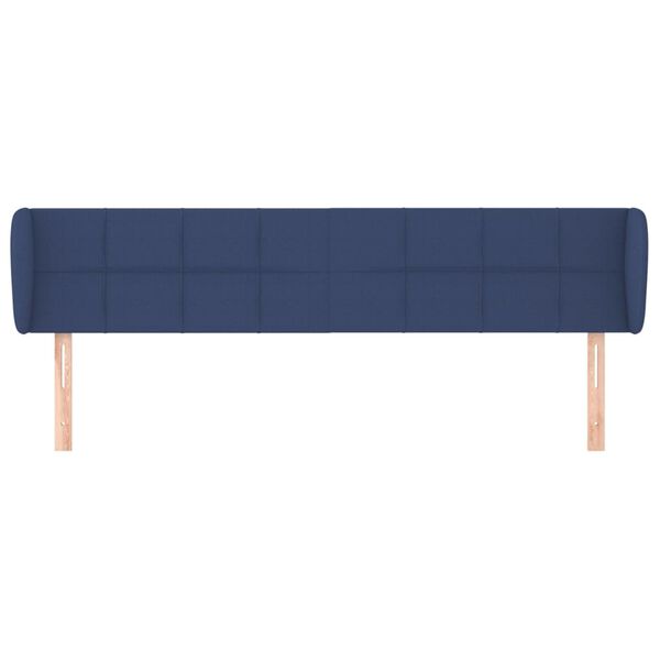 vidaXL T&ecirc;te de lit avec oreilles Bleu 183x23x78/88 cm Tissu