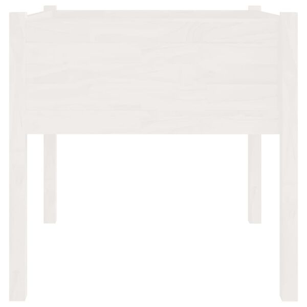 vidaXL Jardini&egrave;re blanc 70x70x70 cm bois de pin massif