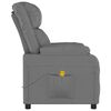 vidaXL Fauteuil de massage Gris Similicuir