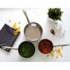 Livoo Ensemble de casseroles 3 pcs Acier inoxydable Argent&eacute;