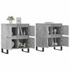 vidaXL Buffets 2 pcs gris b&eacute;ton bois d'ing&eacute;nierie