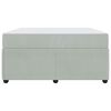 vidaXL Cadre de lit avec matelas Gris clair 160 x 200 cm tissu
