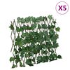 vidaXL&nbsp;Treillis de feuille de vigne artificiel extensible 5 pcs