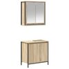 vidaXL Ensemble de meubles de salle de bain 2 pcs en bois d'ing&eacute;nierie ch&ecirc;ne Sonoma